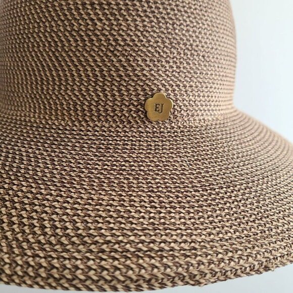 Eric Javits Tan Hampton Squishee Straw Hat EUC - Picture 7 of 7